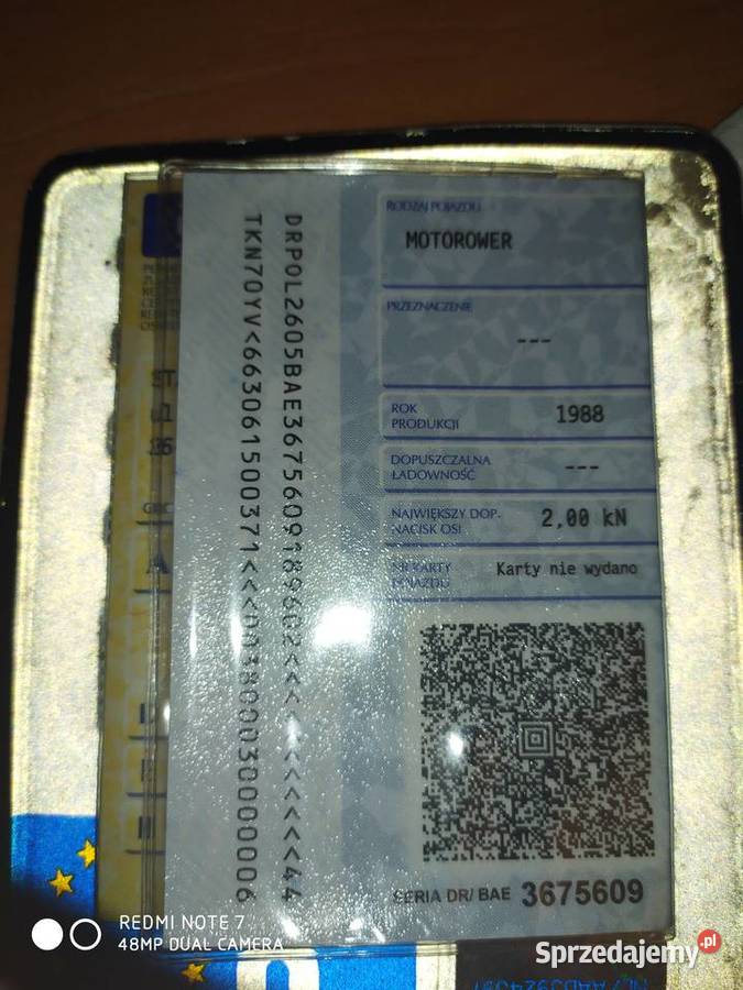 Rama dokumenty Romet ogar 205 zarejestrowana Końskie sprzedam