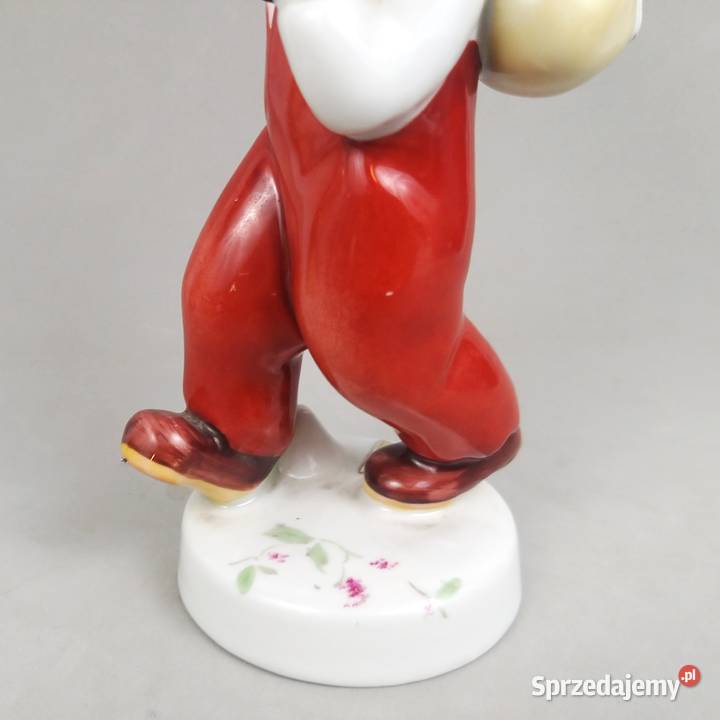 Chłopiec wędrowiec z psem Royal Dux Bohemia lata Porcelana i szkło Bronisze