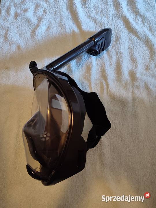 Nowa czarna maska pełnotwarzowa do nurkowania L Nurkowanie Kraków sprzedam