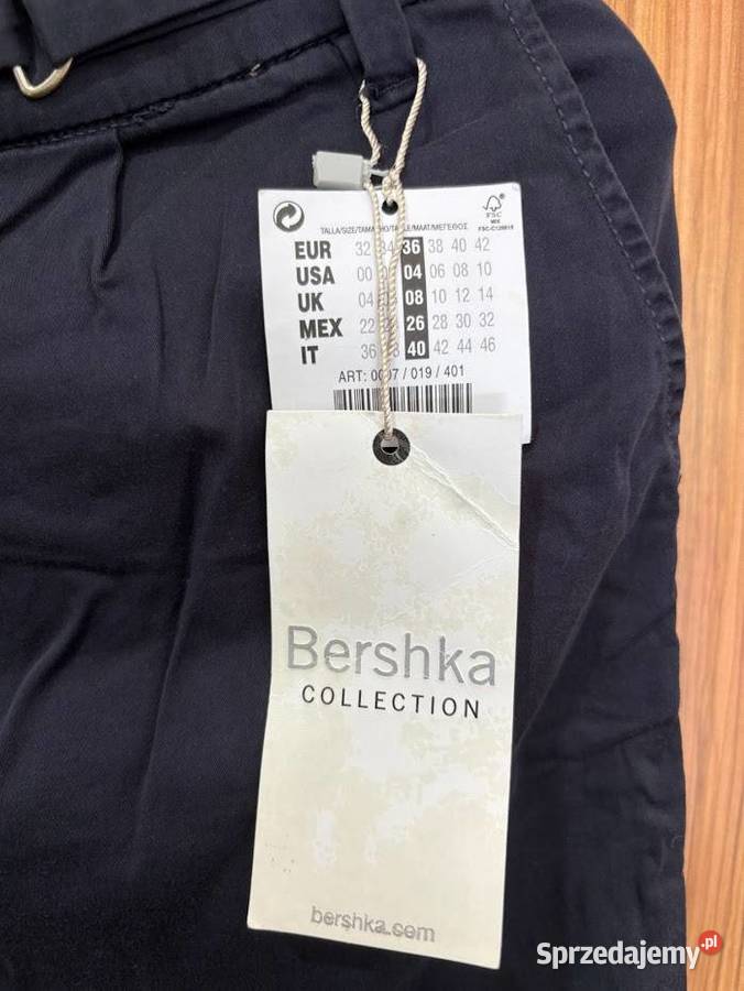Bershka granatowe jeans r 36 małopolskie Kalwaria Zebrzydowska sprzedam
