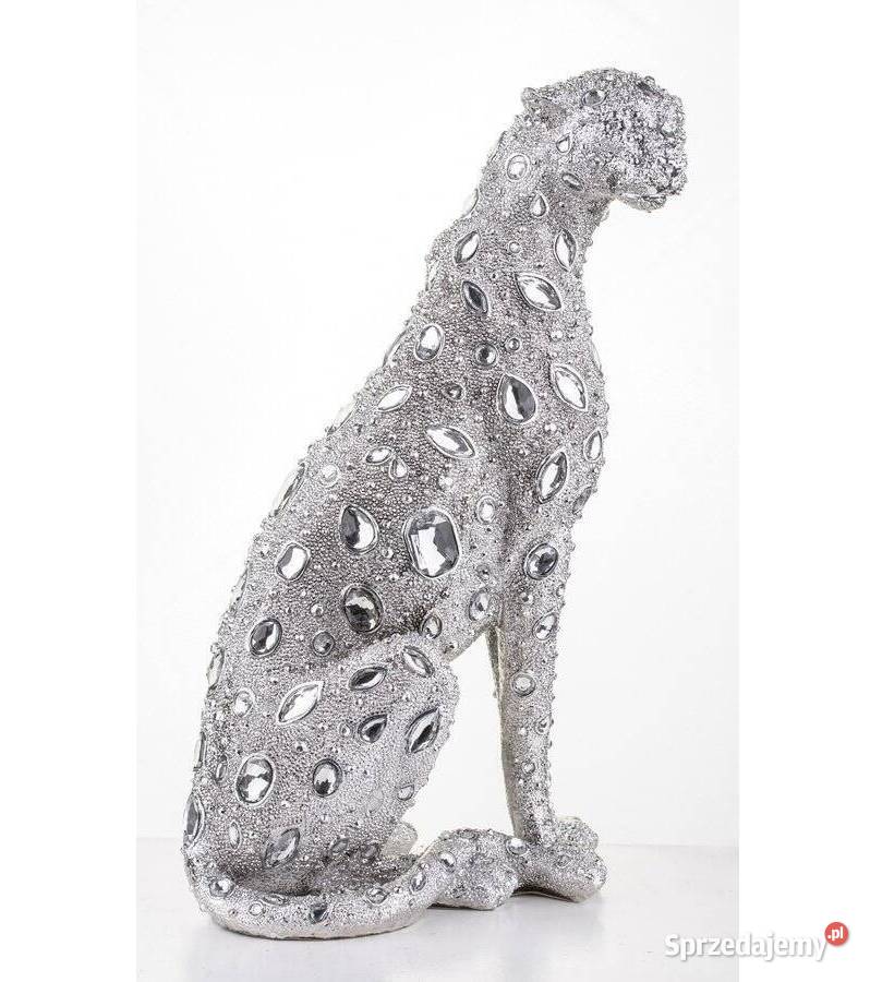 Srebrna figurka lapart gepard z kryształkami w Nowy Sącz