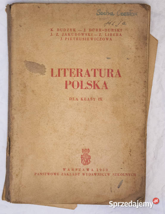 Literatura polska dla klasy IX - B. Budzyk i inni język pols