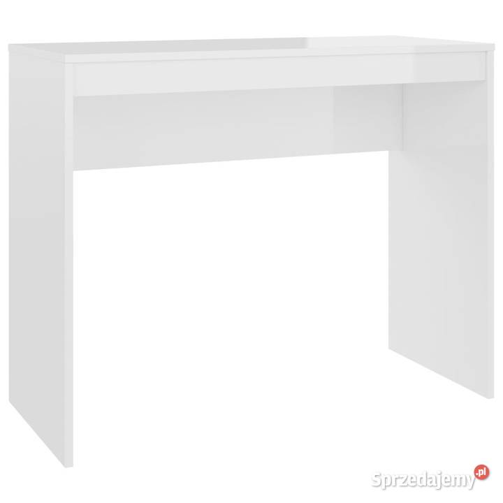Biurko białe z połyskiem 90x40x72 materiał Dom i Ogród Warszawa