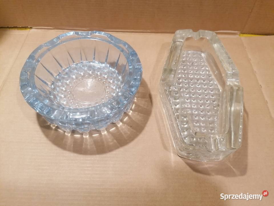 popielniczka szkło PRL przezroczysta Porcelana i szkło Piotrków Trybunalski