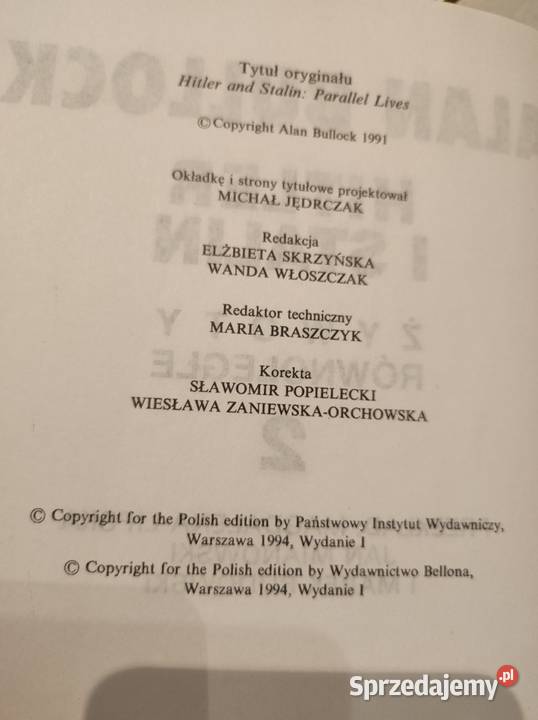 Alan Bullock Hitler i Stalin Żywoty równoległe Kielce