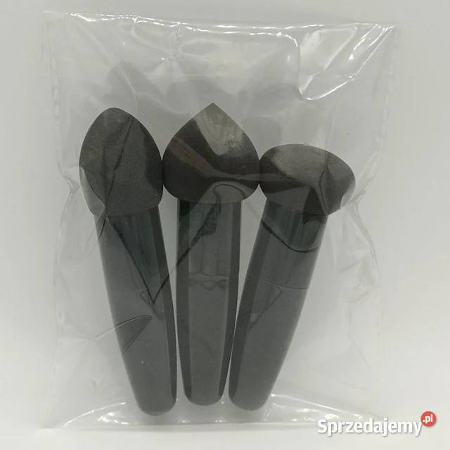 Gąbeczki do makijażu Zestaw 3 Czarny AS Płock