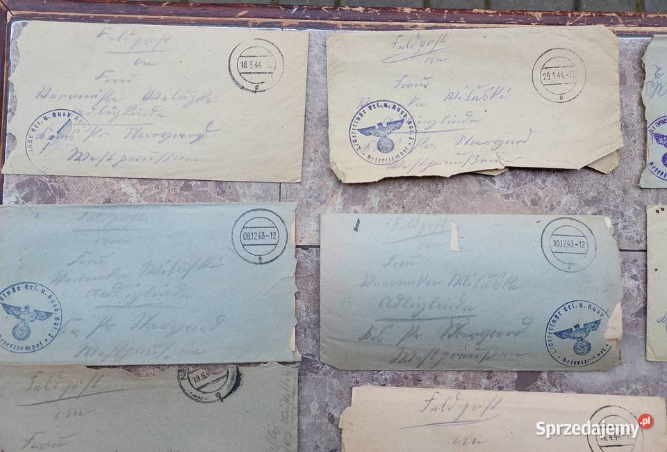 Zestaw 14 listy 2WŚ 194344r Feldpost Tczew