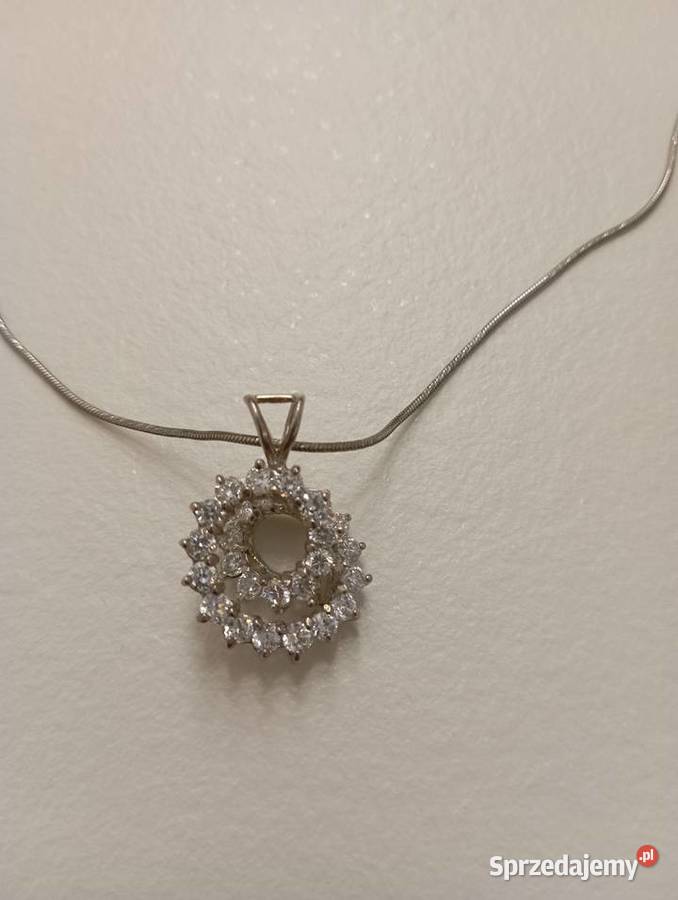 Naszyjnik srebrny z cyrkoniami Radom