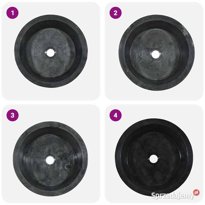 vidaXL Umywalka czarna 40x15 marmurowa SKU149178 Warszawa