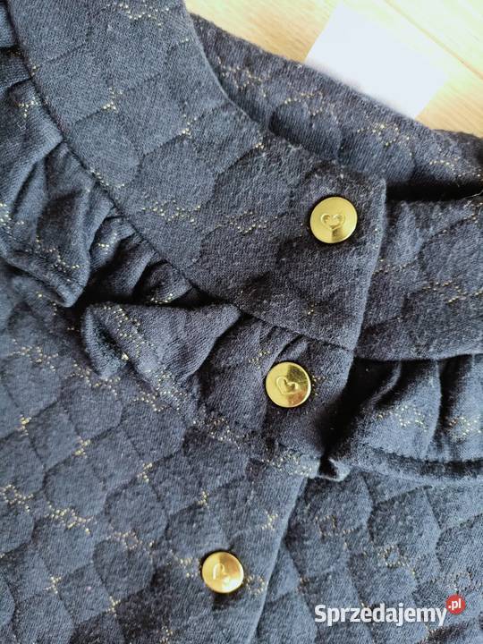 Bluza dziewczęca rozpinana granatowa ze złotą Bluzy Płock sprzedam