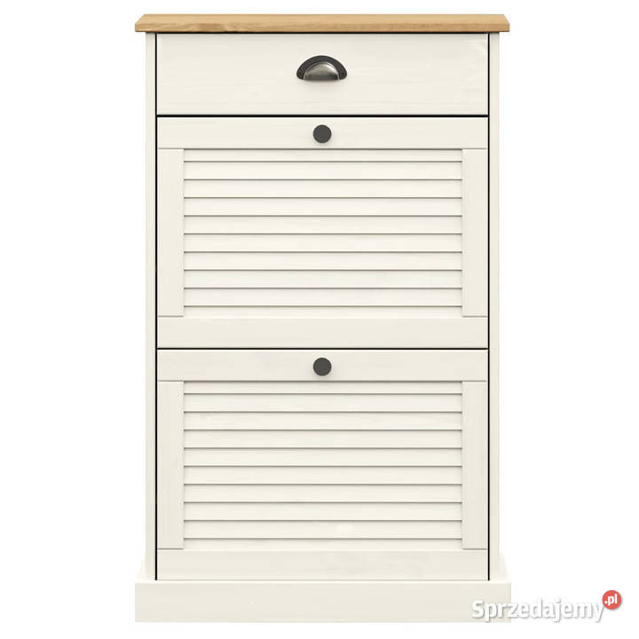 Szafka na buty VIGO 60x35x96 biała lite drewno