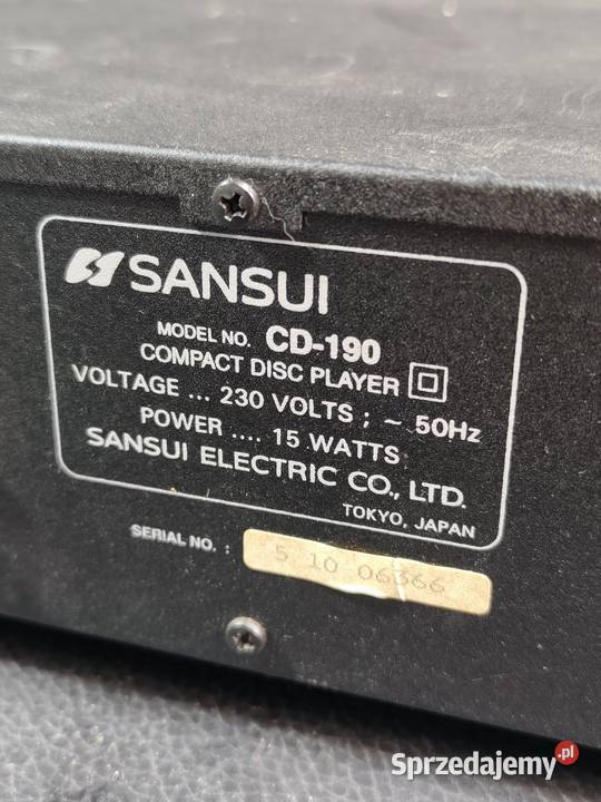 Odtwarzacz Płyt Sansui CD190 Poddębice sprzedam