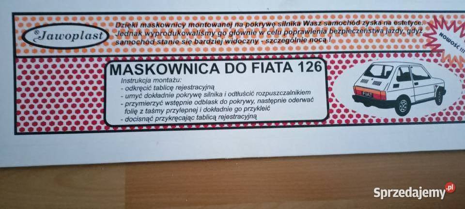 NOWA Blenda Odblaskowa Jawoplast Fiat 126p Pozostałe podkarpackie Tarnobrzeg