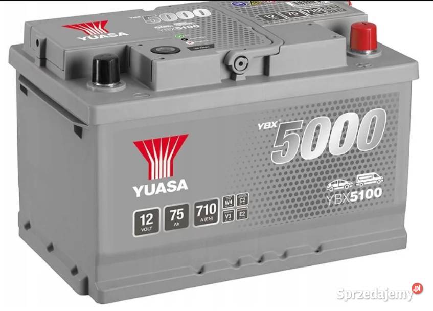 Akumulator Yuasa Silver 12V 75Ah 710A EN Prawy