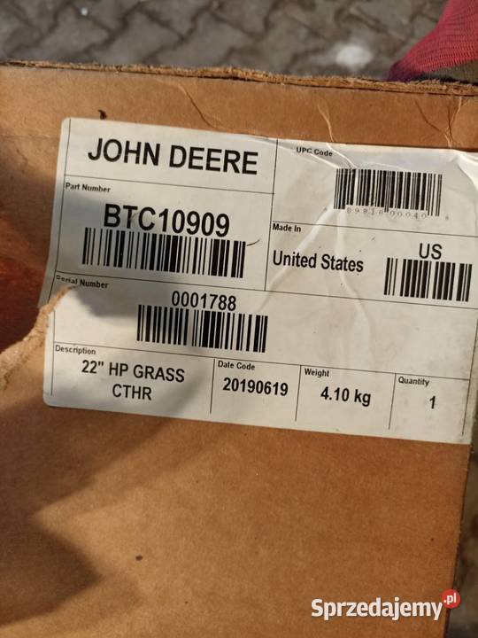 Kosz na trawę BTC10909 do John Deere 2500 6500 John Deere Rolnictwo sprzedam