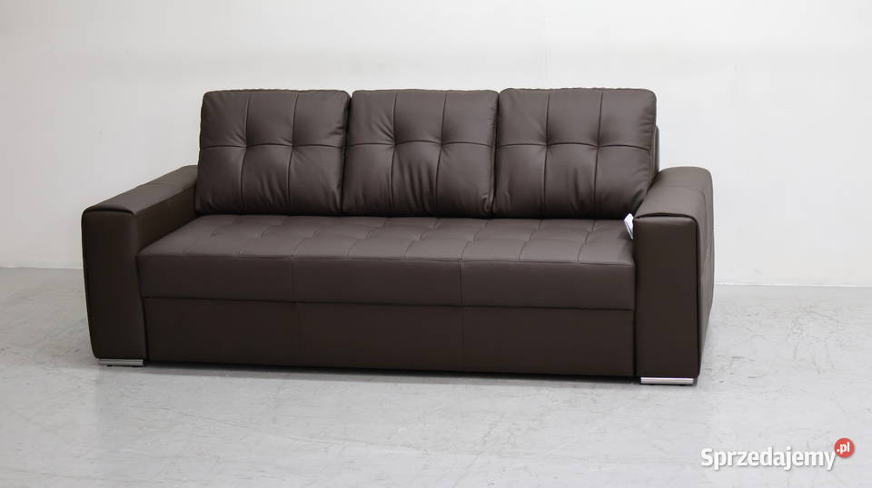 3 osobowa sofa kanapa brązowa SKÓRA naturalna Poznań sprzedam