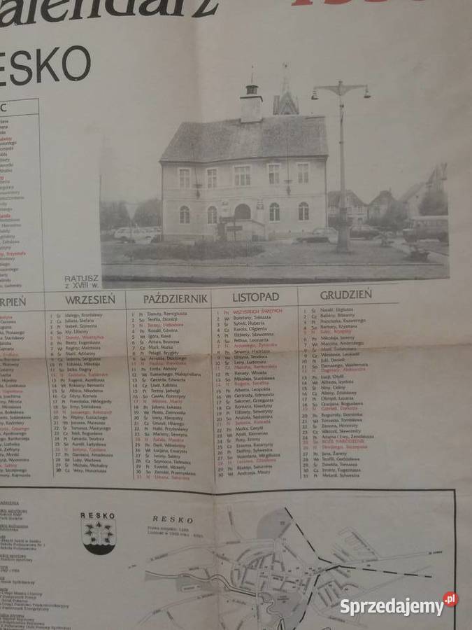 324 Kalendarz Ścienny Resko Szczecin sprzedam