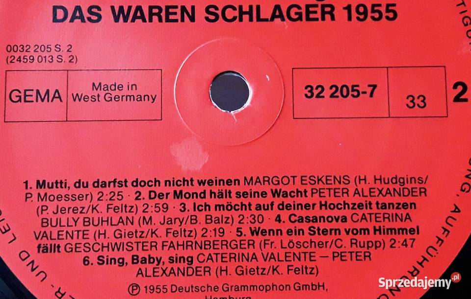 Das Waren Schlager 1955 TO BYŁY HITY 1954 Myślachowice