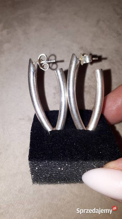 kolczyki srebrne podłużne Radom sprzedam