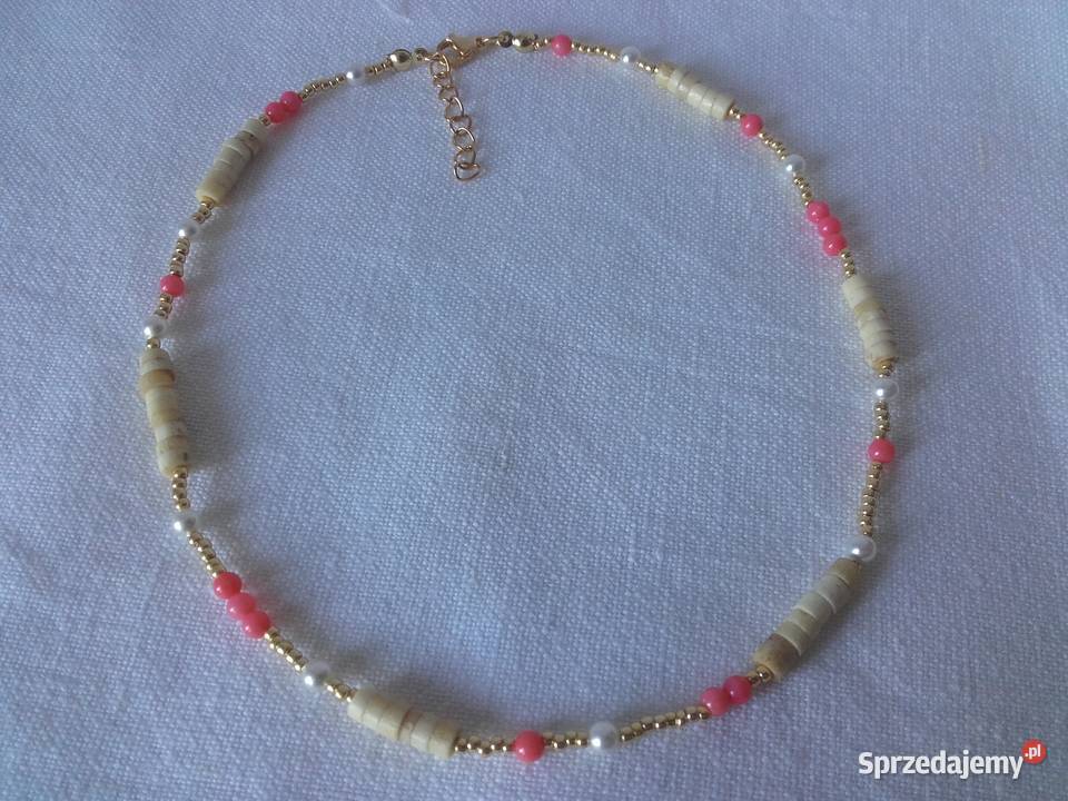 Naszyjnik koral perła swarovski mazowieckie Warszawa