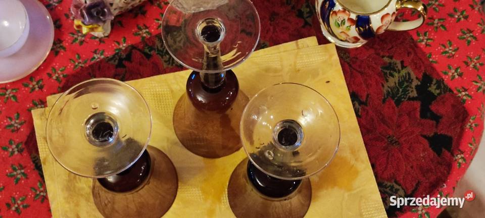 Duże kielichy szkło kryształowe kanelowane Wrocław sprzedam
