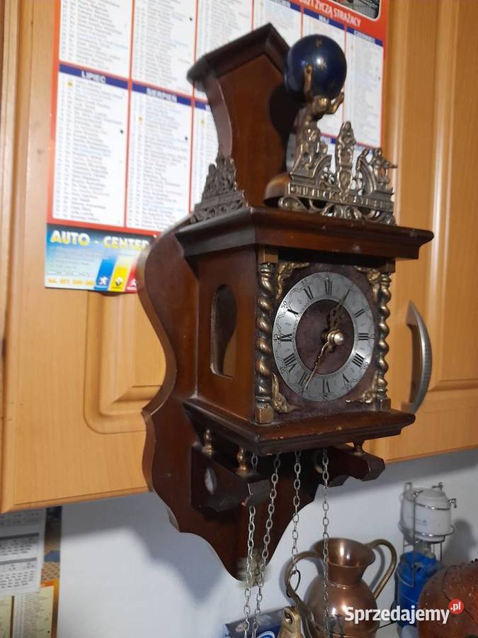 Wiszący zegar ścienny Atlas holenderski Rzeszów