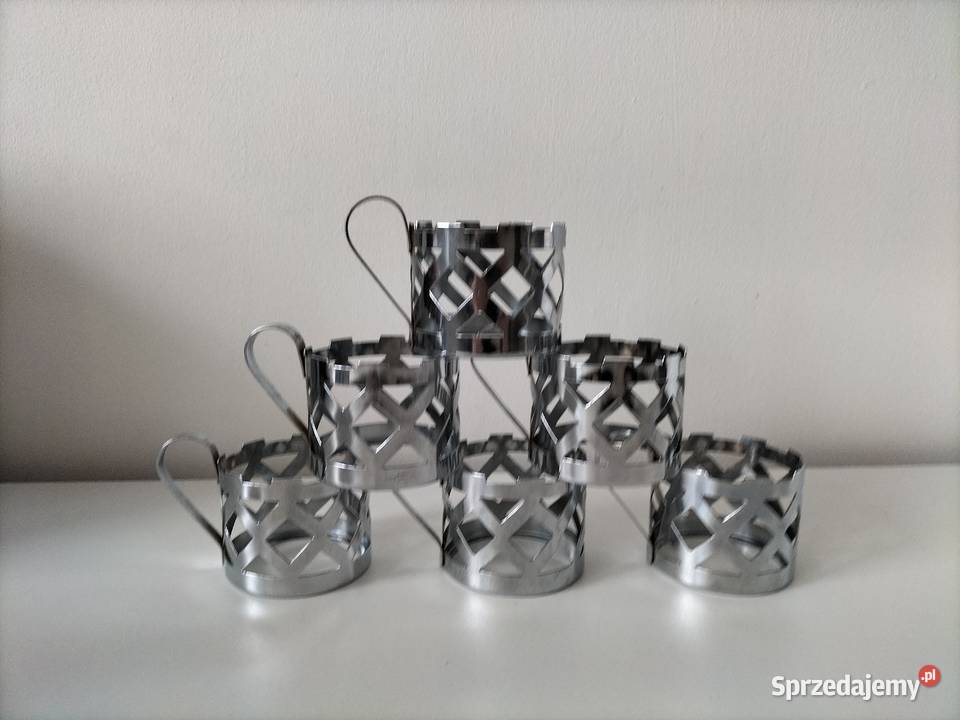 Koszyczki uchwyty podstakanniki szklanki PRL 21 Pozostałe Warszawa sprzedam