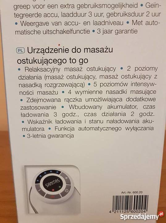 Urządzenie do masażu ostukującego SANITAS SMG Łódź