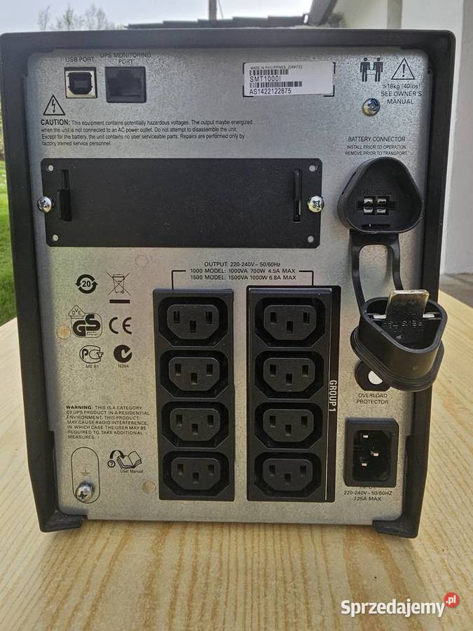 Zasilacz awaryjny APC Smart UPS 1000 Zagrodno