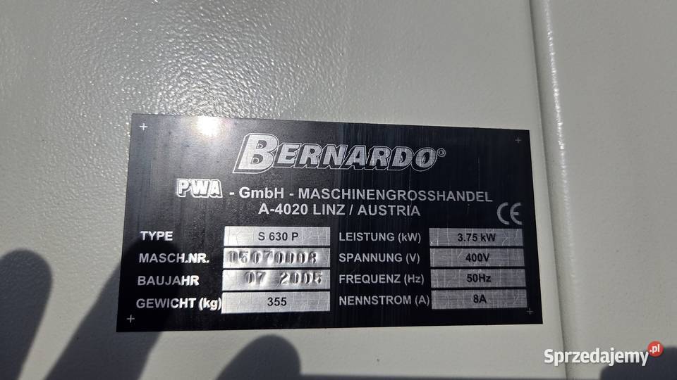 Piła taśmowa BERNARDO S630P