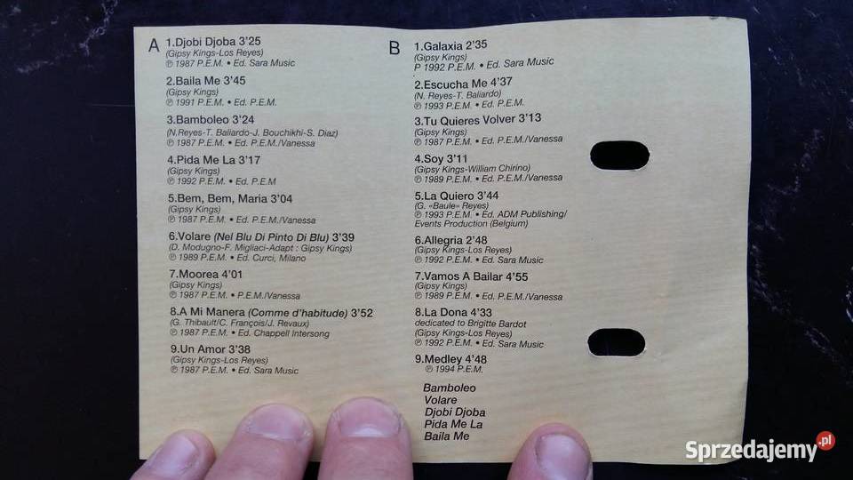Kaseta magnetofonowa Gipsy kings Greatest hits 1 płyta Siemiatycze