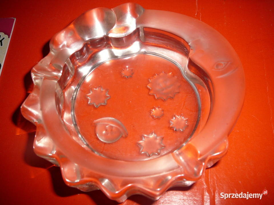 popielniczka stara księżyc i gwiazdy szkło Wrocław