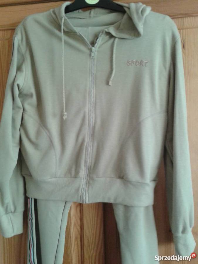 Bawełniany dres M beżowy Łódź sprzedam
