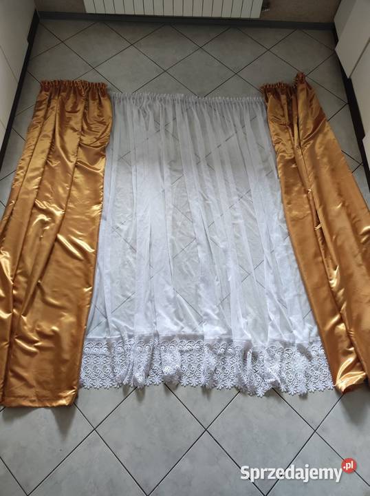 złote metaliczne zasłony story kotary Firany świętokrzyskie Kielce