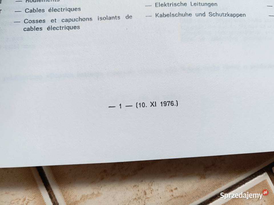 Zastava katalog części zamiennych 1976r Pruszków