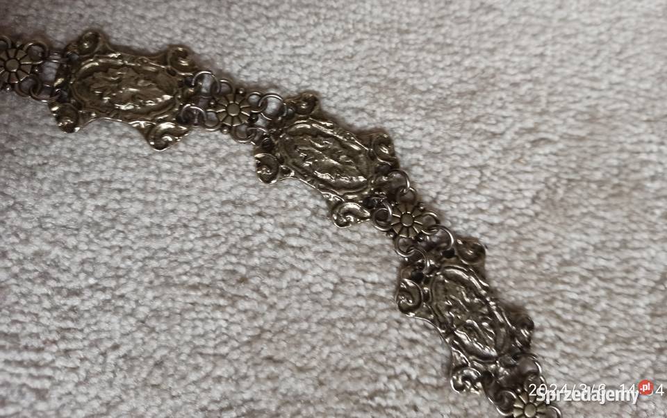 Regulowany metalowy pasek kolor srebrny 12.5cm