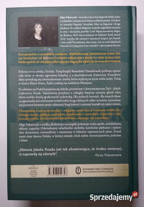 Księgi Jakubowe Olga Tokarczuk Gdańsk sprzedam