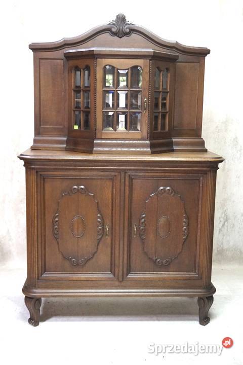 HP ZGRABNY WĄSKI SOLIDNY KREDENS MIĘDZYWOJENNY Meble Kalisz sprzedam