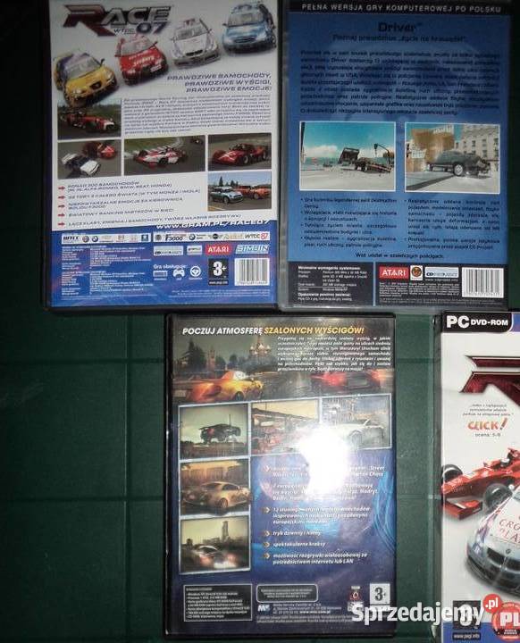 3 gry wyścigowe PC CD DVD BOX Driver Race 07 ESR podkarpackie Rzeszów sprzedam