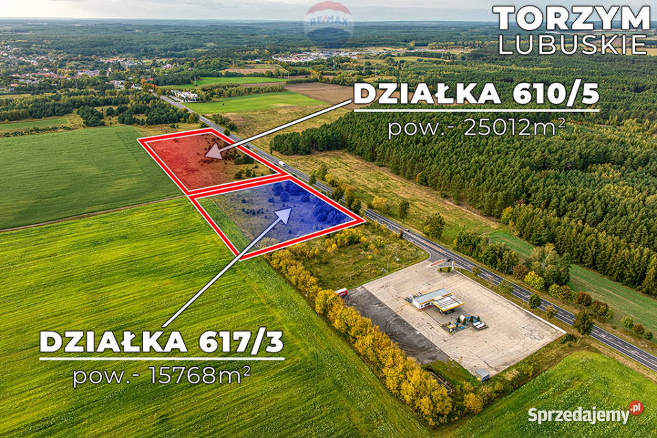 Na sprzedaż 2 działki z potencjałem Torzym