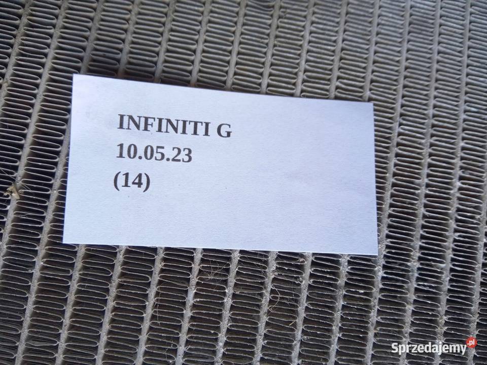 CHŁODNICA KLIMATYZACJI WODY INFINITI G35 G37 G25 Nowy Tomyśl
