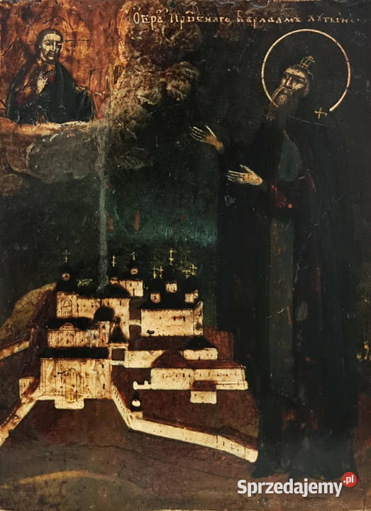 Ikona Święty Barłaam Chutyński 0026 Malarstwo mazowieckie Warszawa