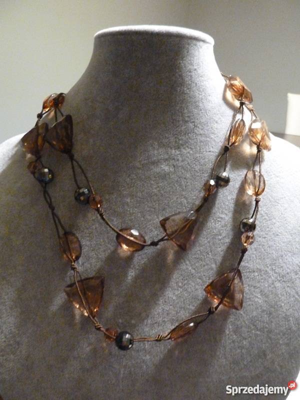 naszyjnik brązowe koraliki Biżuteria dla Pań Radom