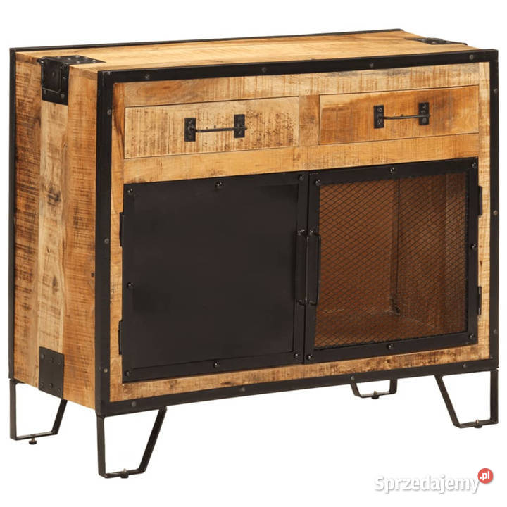 Szafka 80x31x66 lite surowe drewno mango i metal Warszawa