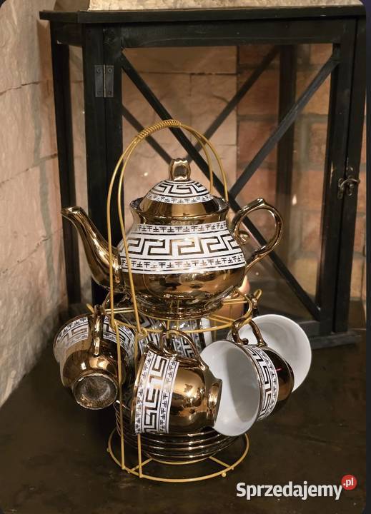 129 Zestaw herbaciany 6 filiżanek ze spodkiem Zabrze