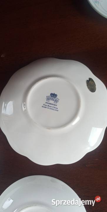 Mały talerzyk Aynsley Pembroke Z ptaszkiem na Gdańsk