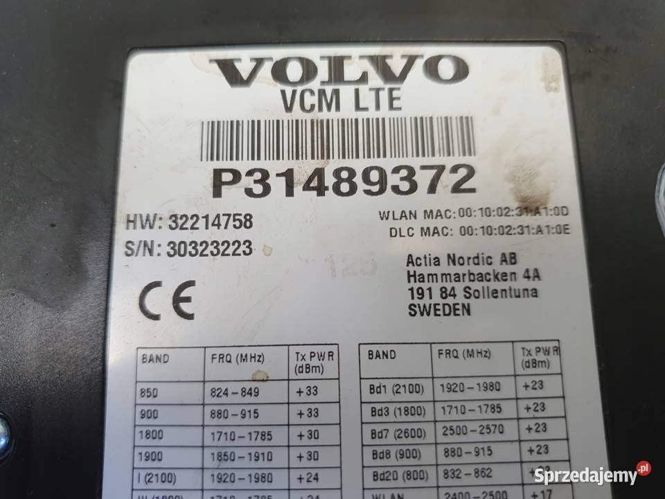 Volvo V90 II S90 II STEROWNIK MODUŁ VCM LTE