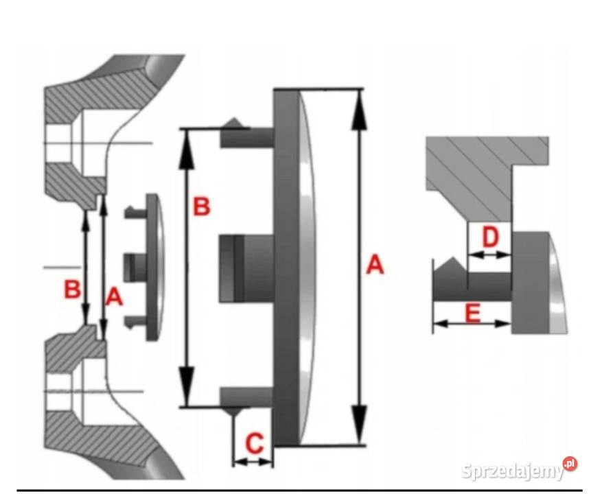 4 Dekielki Kapsle Komplet MERCEDES 60mm