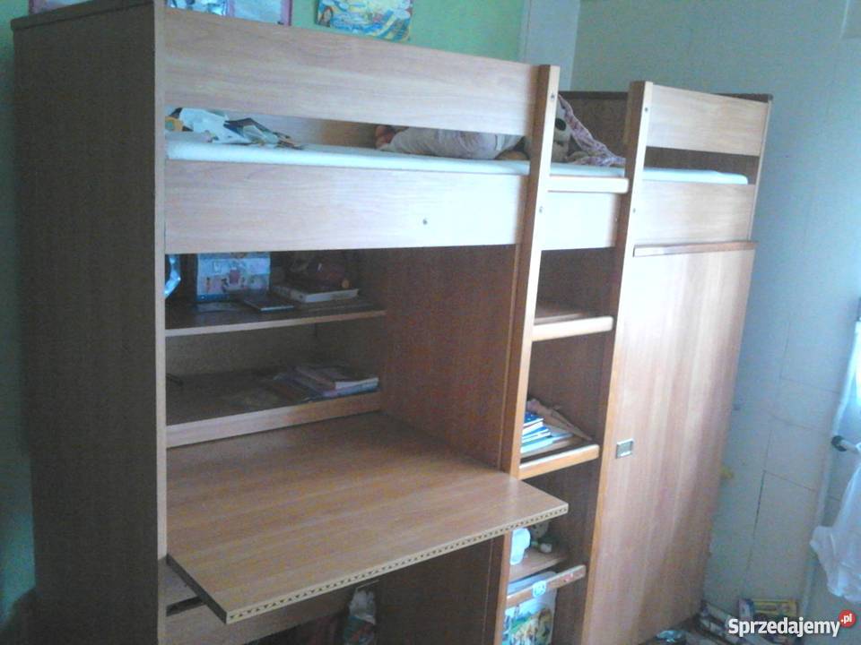 Łóżko piętrowe z biurkiem i szafą Łódź