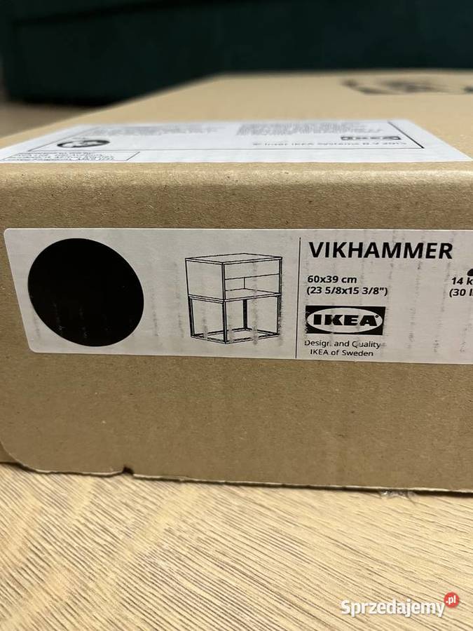 IKEA nowy stolik nocny szafka nocna Vikhammer 65cm sprzedam